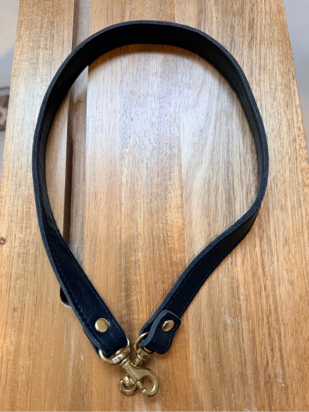 Clare V Leather shoulder Strap - Black
